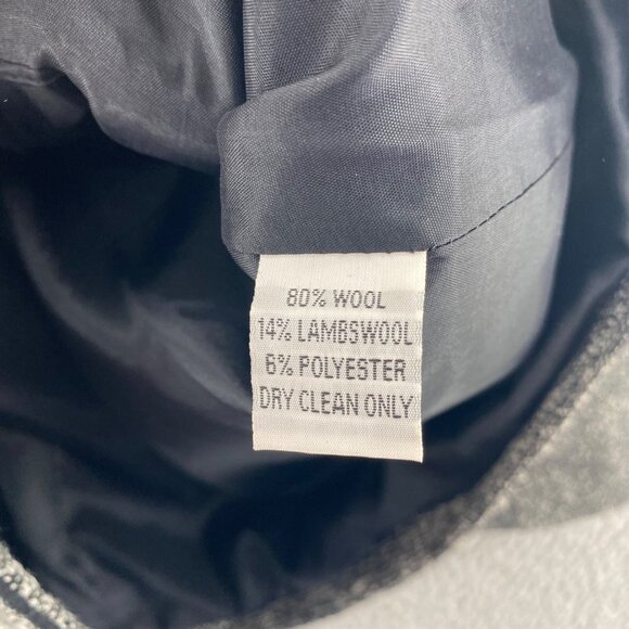 Talbots Blazer Womens 12 Gray Marled Wool Button Up Pockets Office Career Work - Picture 7 of 10